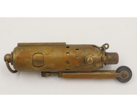 WWI style brass trench cigarette lighter. UK P&amp;P Group 1 (£16+VAT for the first lot and £2+VAT for subsequent lots) 
