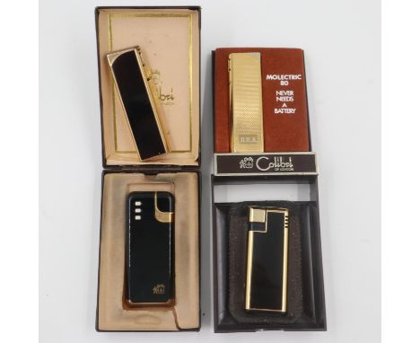 Four Colibri lighters. UK P&amp;P Group 1 (£16+VAT for the first lot and £2+VAT for subsequent lots) 