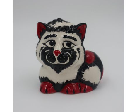 Lorna Bailey cat, Frizzle, no cracks or chips, H: 10cm. UK P&amp;P Group 1 (£16+VAT for the first lot and £2+VAT for subseque