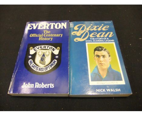 Two Dixie Dean signed Everton paperbacks and a further signature. UK P&amp;P Group 1 (£16+VAT for the first lot and £2+VAT fo