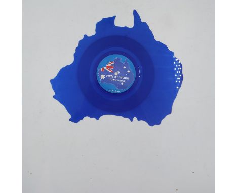 Men At Work shaped vinyl single, Down Under, EPCA-10 1980. UK P&amp;P Group 2 (£20+VAT for the first lot and £4+VAT for subse