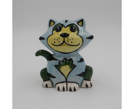 Lorna Bailey cat, Dexter, no cracks or chips. H: 12cm. UK P&amp;P Group 1 (£16+VAT for the first lot and £2+VAT for subsequen