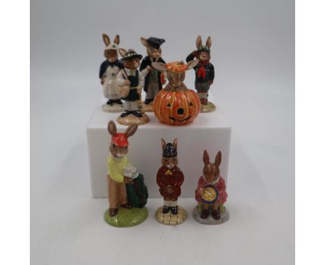 Eight Royal Doulton Bunnykins figures. UK P&amp;P Group 3 (£30+VAT for the first lot and £8+VAT for subsequent lots) 