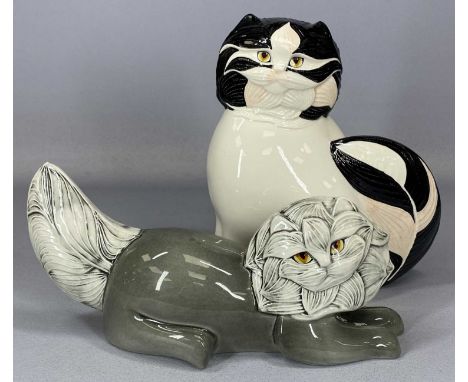 TWO GOEBEL WEST GERMAN CATS BY SELIM, model 31980 23 and model 3190213, both having blue back stamps, dated 1984Provenance: d