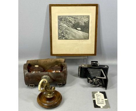 ASSORTED COLLECTABLES including Edward Chambre Hardman (1898 - 1988) original signed black and white photograph - alpine chal