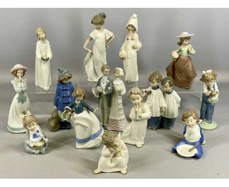 COLLECTION OF LLADRÓ/NAO FIGURINES, mainly children, 22cms (h) the tallest (14)Provenance: private collection Conwy
