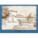 Otto Wagner. Teplitz. Acht Tuschpinselzeichnungen, Sepia über Bleistift, eine zusätzlich