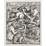 Hans Baldung Grien. Die sieben Hauptsünd. Holzschnitt. 1511. 17,2 : 13,8 cm (29,5 : 18,7 cm). Der