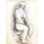 Marino Marini. Senza titulo (Seduto nudo femminile. - Nudo femminile da dietro). Zwei Lithographien.