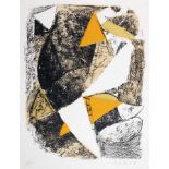 Marino Marini. Komposition (für XXe siècle 21). Farblithographie. 1963. 31,0 : 23,5 cm (43,5 : 32,