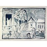 Werner Gilles. Abschied des jungen Tobias. Farbige Lithographie. 1947. 36,5 : 50,5 cm (48 : 67