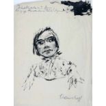 Bruno Krauskopf. Edelknabe aus Herzog Ferrantes v. Paul Wegener. Tuschpinsel. 21 : 21 cm (35,5 :