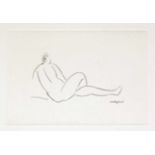 Amadeo Modigliani. Femme nue couchée. Radierung. 9,8 : 14,8 cm (19,0 : 28,3 cm). In der Platte