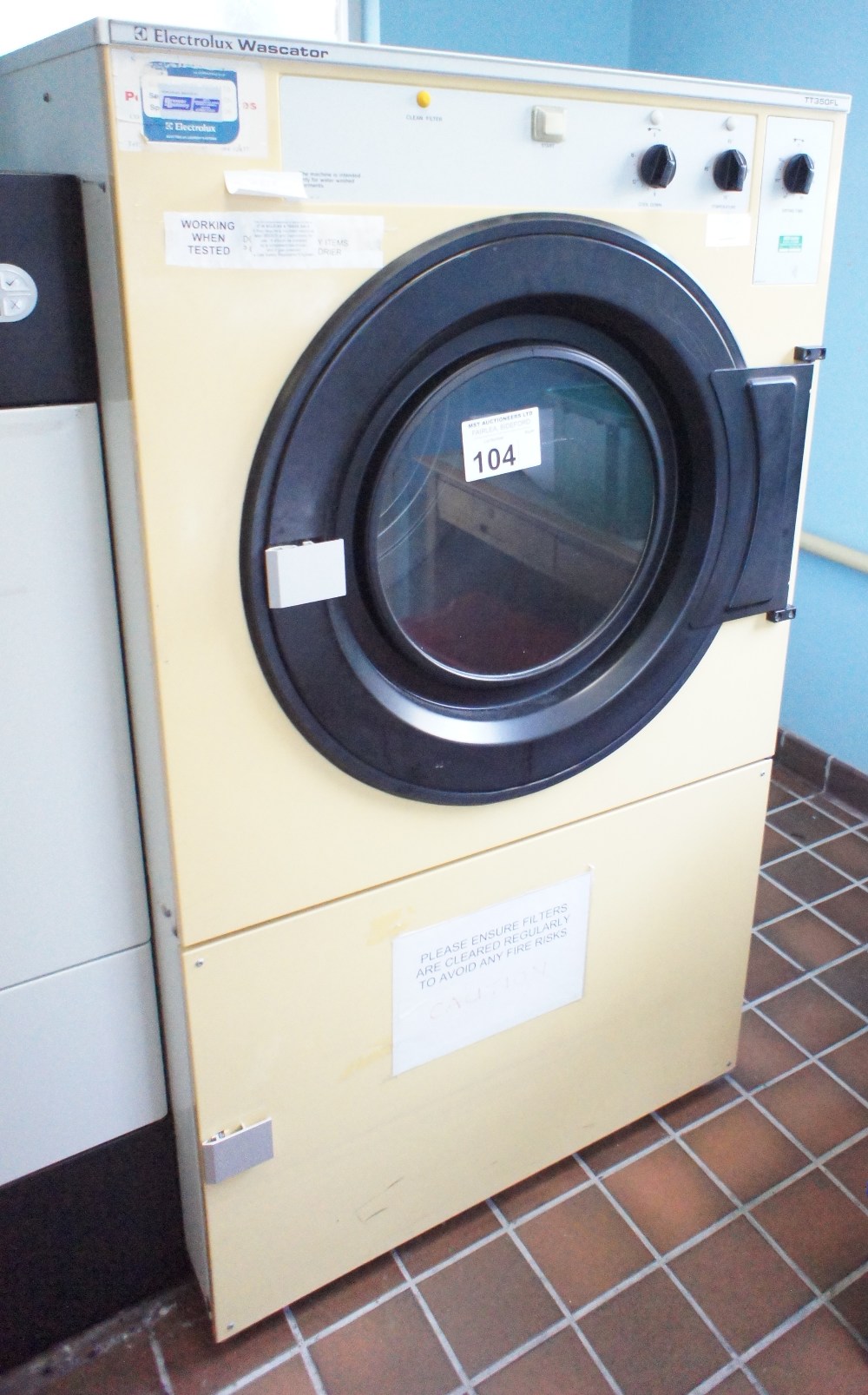 1 ELECTROLUX Wascator TT350FL gas fired commercial tumble dryer (located in room 31)
