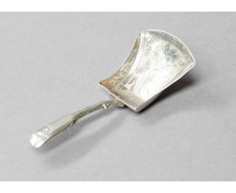 A George III Silver Caddy-Spoon, Maker's Mark, IT, Probably for John Thornton, Birmingham, 1794, with Fiddle pattern handle, 