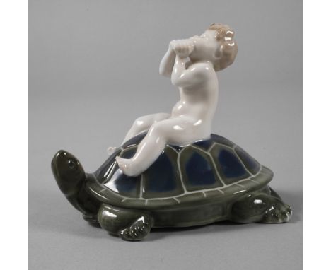 Rosenthal "Schildkrötenpost" Entwurf Ferdinand Liebermann 1913, grüne Stempelmarke mit Zusatz Selb-Bavaria um 1920, geprägte 