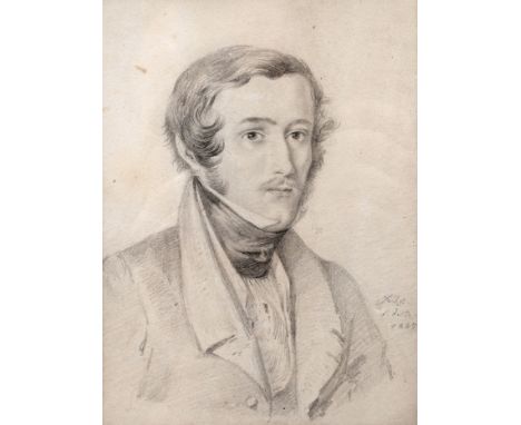 Karl Kuntz, Portrait Heinrich HeinleinBildnis des Malers im Alter von 24 Jahren (Heinrich Heinlein: 1803 Weilburg bis 1885 Mü