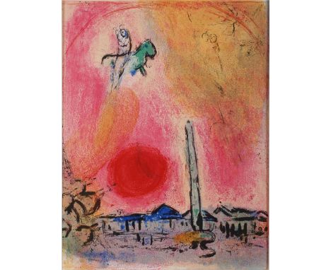 MARC CHAGALL, 'Place de la Concorde', original lithograph on wove paper, unsigned and numbered as issued, ref Mourlot 353, ed