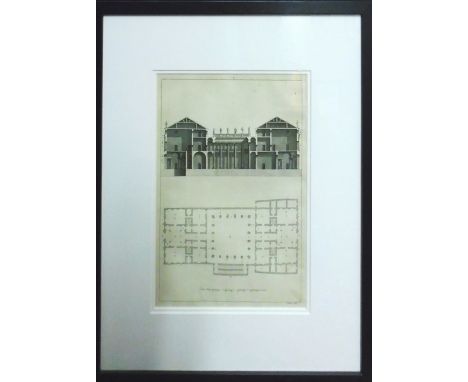 ARCHITECTURAL PRINTS, a set of five, 52cm x 42cm each overall, framed and glazed. (5)
