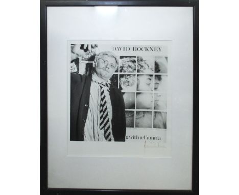 NORMAN PARKINSON, 'Portrait of David Hockney', signed, 28cm x 31.5cm, framed and glazed.