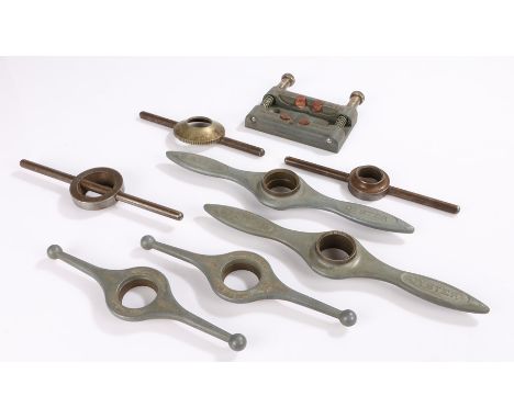 Seven Rolex Oyster case back opening tools, 28.3mm, 29.5mm, 10 1/2, P PFT R, Nouvelle 8 3/4, Automat &amp; 10 1/2 and an unma