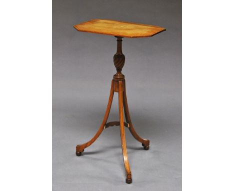 A Georgian style satin wood tripod table table, early 20th century. 