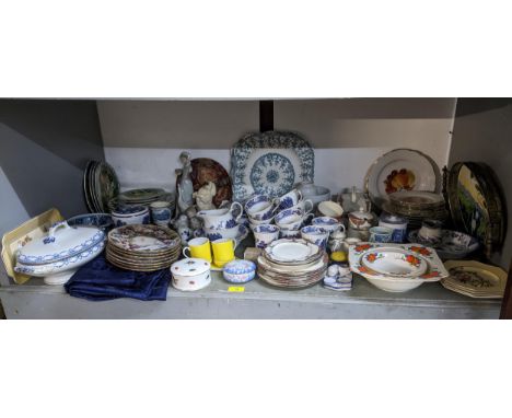 Mixed ceramic table vases and ornaments to include  Crown Ducal orange tree, Copeland Spode/Italian patter, Nio Ballerina and