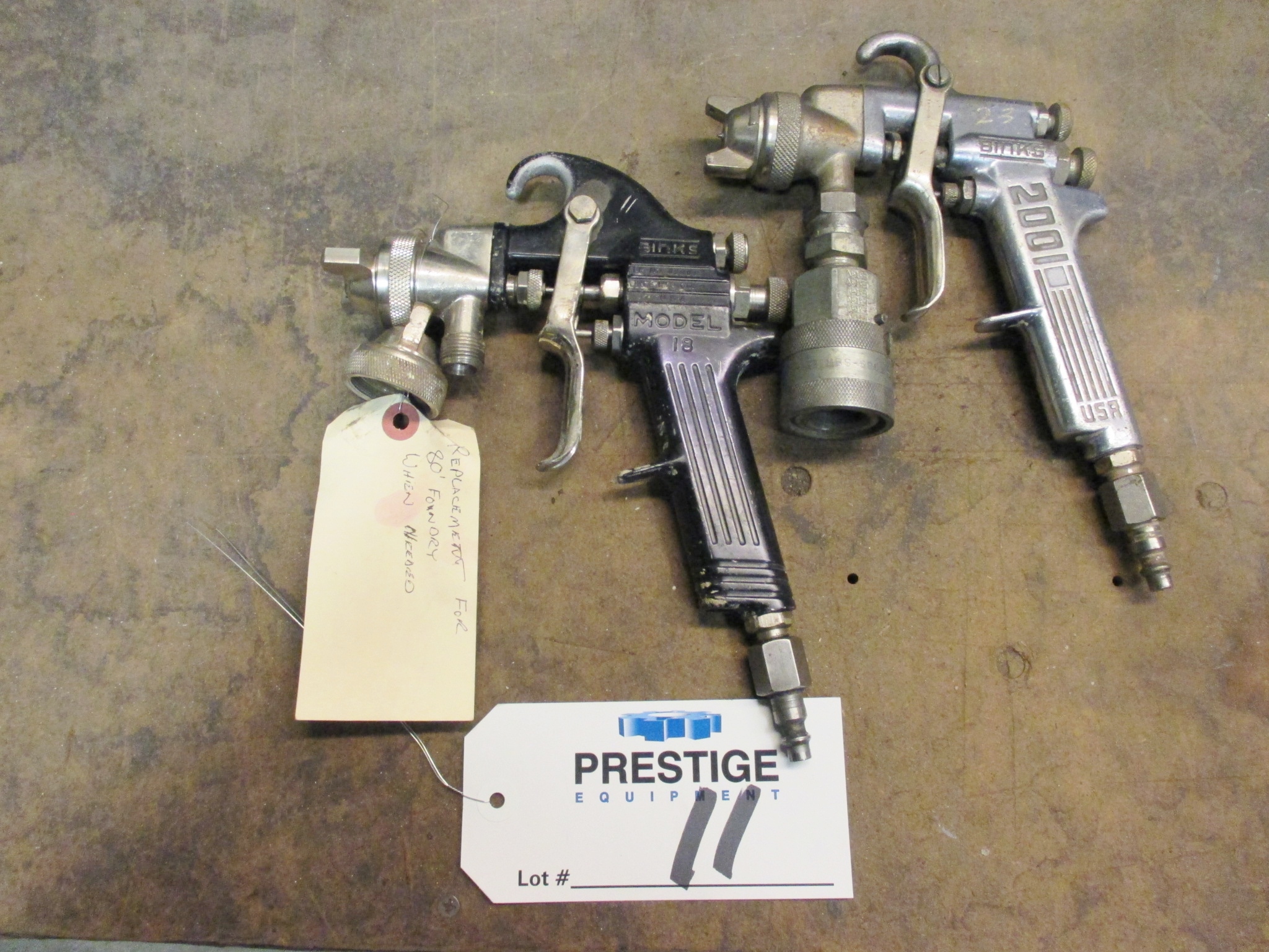 BINKS , MODEL 18 , SPRAY GUN, WITH BINKS MODEL 2001 , HVLP