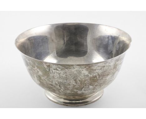 A LATE 19TH/EARLY 20TH CENTURY NORTH AMERICAN LARGE "REVERE" BOWL. by Watson Company of Attleboro MA, 11.1" (28.1cm) diameter