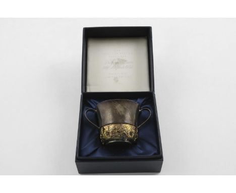 BY STUART DEVLIN:-. an Elizabeth II parcel-gilt porringer, made to commemorate the christening of Prince William of Wales, th