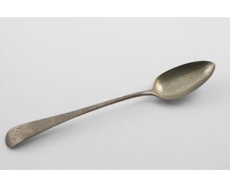 A WILLIAM IV BASTING SPOON. Old English Pattern, initialled, by William Bateman, London 1832; 11.5" (29cm) long; 3.4oz.   **B