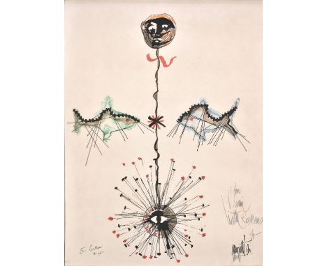 Jean Cocteau (1889-1963) and Raymond Moretti (1931-2005)   Nouvelles de l'étranger   Lithograph printed in colours   Signed i