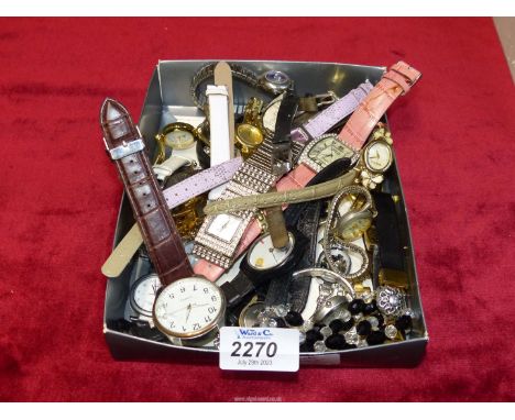 A quantity of wrist watches including Montine, Timex and Sekonda.