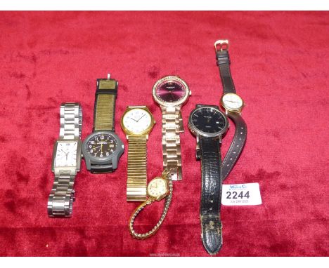 A quantity of gents and ladies wristwatches including Lorus, Avia, Timex, Identity etc.