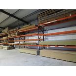15 x Bays of Metal Pallet Racking - 20 x Uprights and 92 x Cross Beams. 1 x Bay Metal Stock