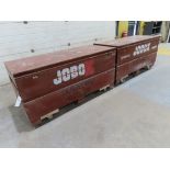 2 x Jobox Metal Framed Mobile Storage Boxes.