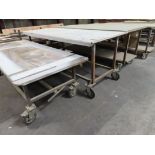 8 x Various Mobile Workshop Tables.