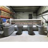 2002, Biesse Selco Beam Saw, Model: EB70, Four Section Loading Tables. Serial Number: 26763. Weight: