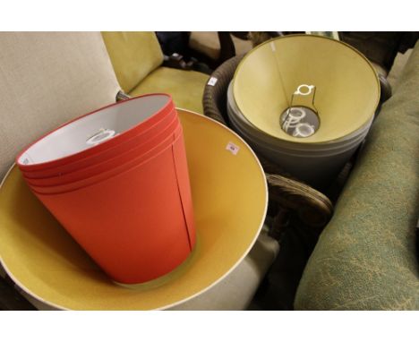 A quantity of lamp shades 
