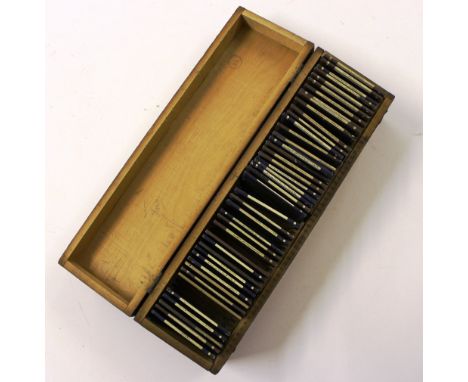 A wooden box of Magic Lantern slides 