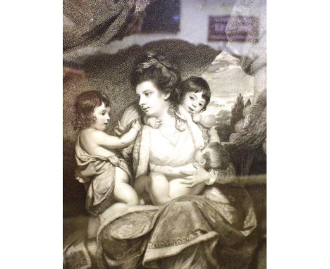 A 19th Century black and white engraving "Cornelia and her Children" contained in gilt frame; together with one other 19th Ce