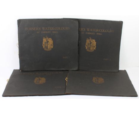 Four folios with colour plates (Part 1,2, 5 and 6) 'Turner's Water-Colours at Farnley Hall, text by Alex J. Finburg, The Stud