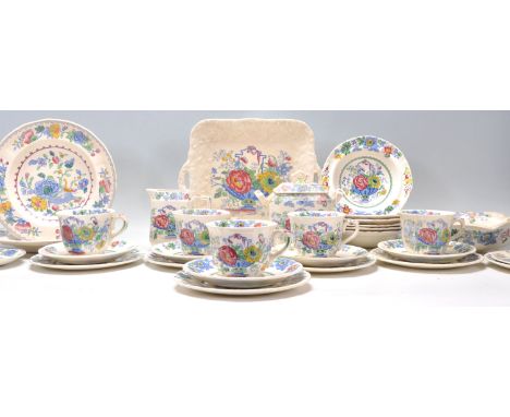 Masons Ironstone Strathmore - A vintage Masons Ironstone part tea service in the Strathmore pattern. The service comprising s