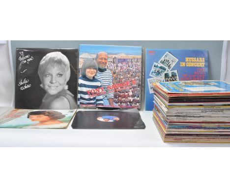 A collection of vintage 12" LP records to include a good selection of film and musical scores including the Sound of Music, J