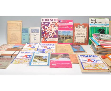 MOTORING MEMORABILIA - Quantity of maps, some vintage, c1960s Ford, Austin car brochures etc plus Morris Minor Lubrication Ch