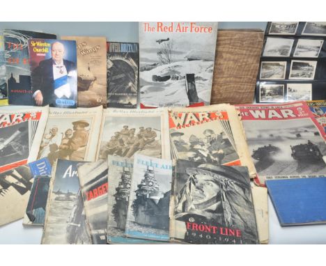 WWII / World War 2. Collection of period books/booklets mostly HMSO issues (20+), magazines, letters/envelopes, loose photos 