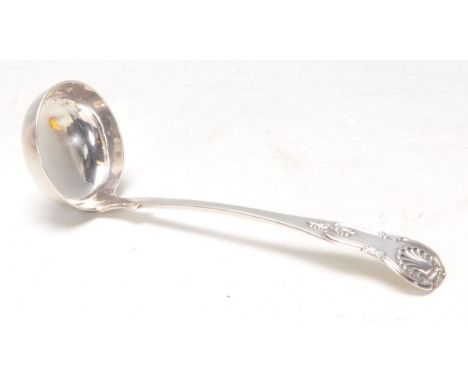 A 19th Century Victorian Scottish silver hallmarked ladle / toddy spoon having a kings pattern handle and monogram to verso. 
