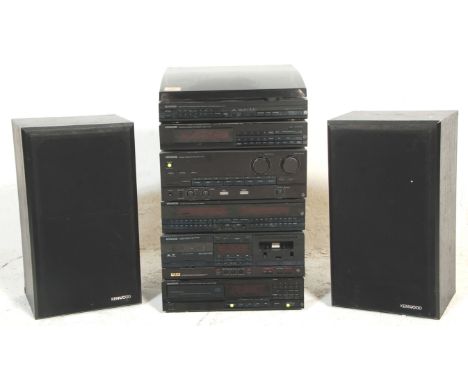 Hi-Fi - A good Kenwood hi-fi stacking system consisting of a Computer Controlling Linear Turntable record deck, Stereo Synthe