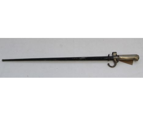 French 1886 pattern lebel bayonet, complete with original scabbard. Serial no. 87987. Blade L51cm