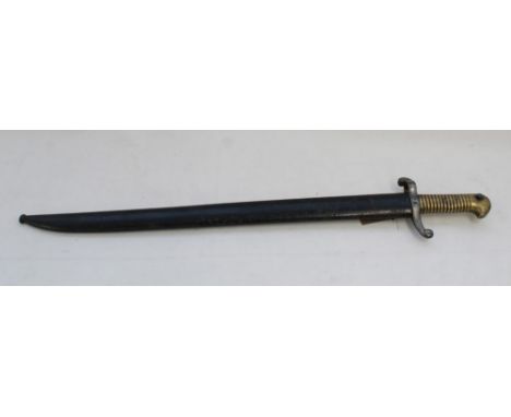 French model 1842 Yataghan bayonet, complete with original scabbard. Blade L57cm